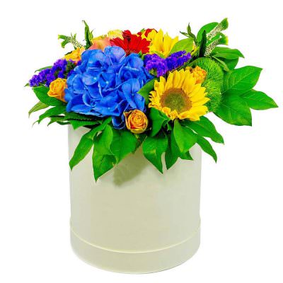 Цветы в коробке «Весеннее настроение»